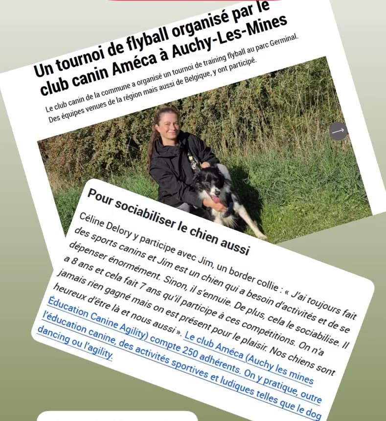 Ils parlent de nous en flyball ! Ils parlent de nous en flyball !